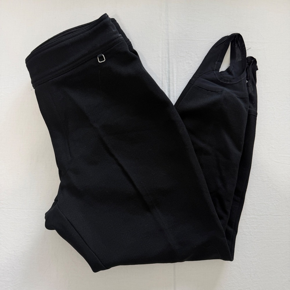 Vintage Schoeller Skifans Stretch Women 16 Swiss Ski Pants Black Wool Stirrup